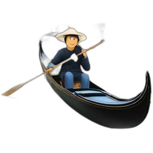 Gondelfahrer auf einer Gondel in Venedig emoji