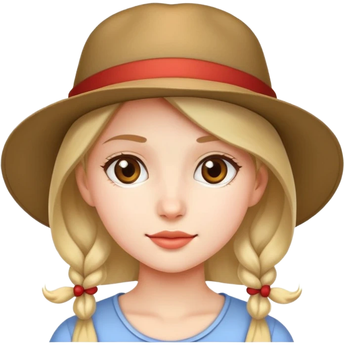 Girl wearing a hat emoji