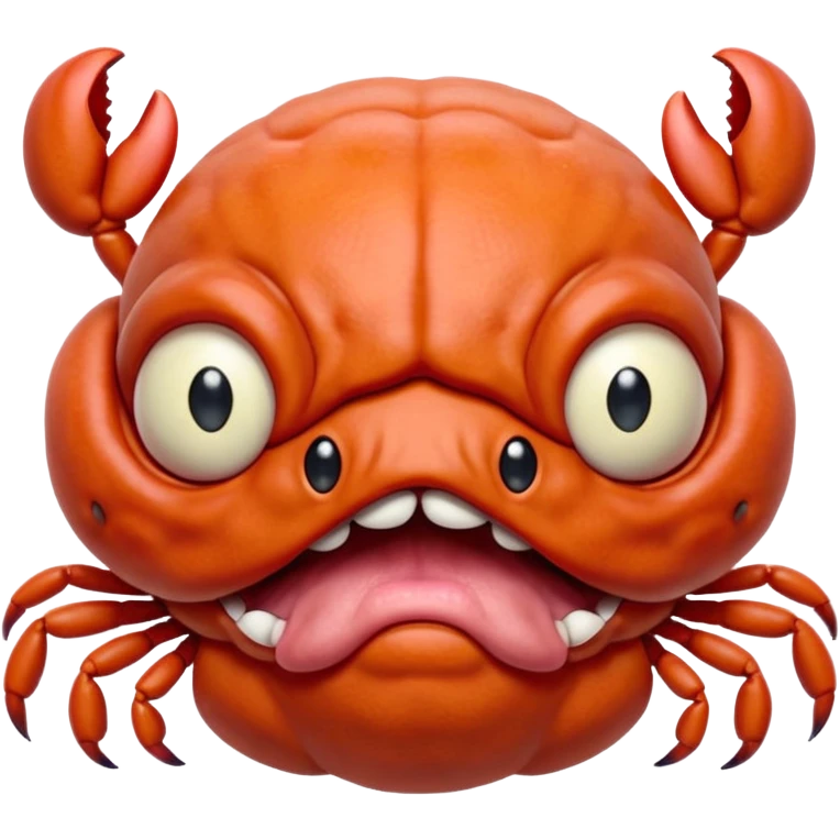 a crabadabadooda face, big eyes, tubblewubble, loolaapapoo, very wrinkly, bingblogo, crab,  SCREAMING, SCARES, WRINKLY, WRINKLES, sloopa, small mouth loobadooba, consquinto, lalalalabingbong, glossy eyes, maalardo , MAMAMALRHEGVXOSU, HDDISHIAGDUEHAIDYDTBWCAXCXZZXOXOSBSJWK emoji