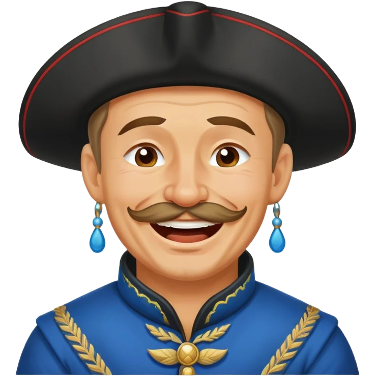 The Cossack laughs through tears. emoji