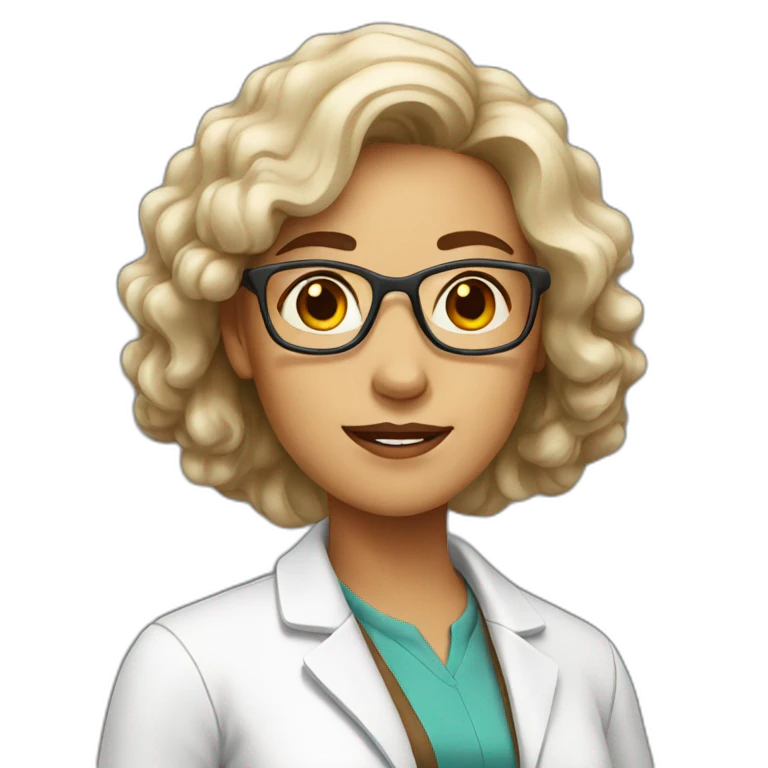 White brown Scientist woman  emoji