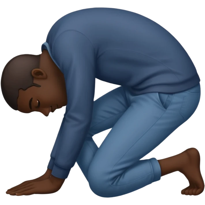 Nude big black booty bent over in the doozy position  emoji