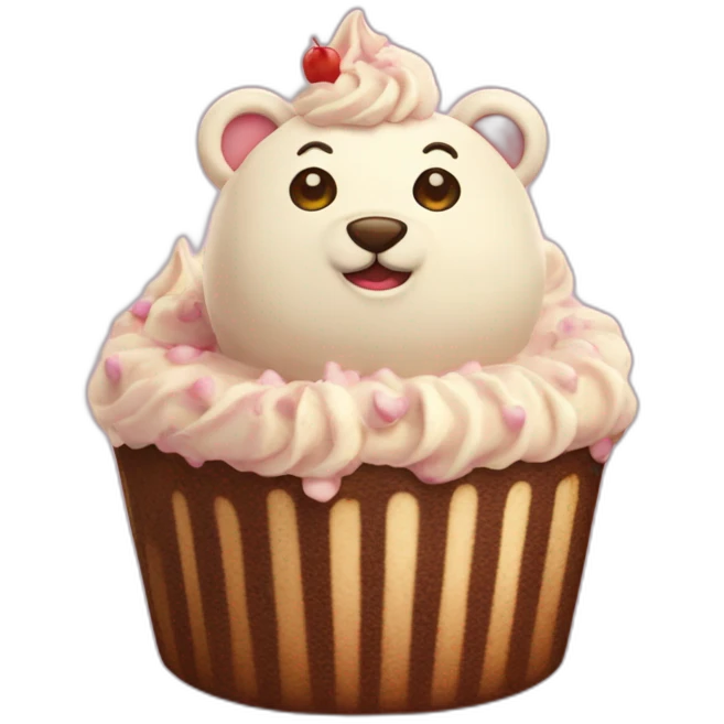 Ours qui mange un gateau emoji