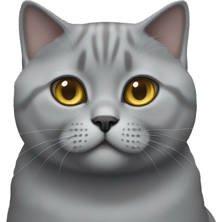 Grey british shorthair cat emoji