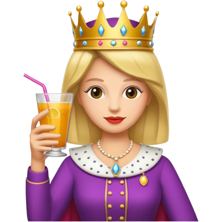 queen with drink emoji