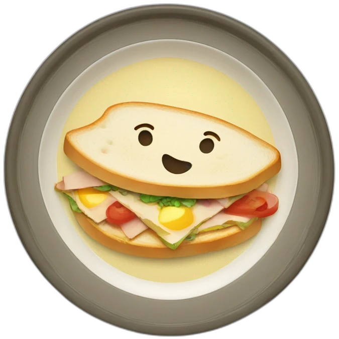 soup sandwich plate emoji