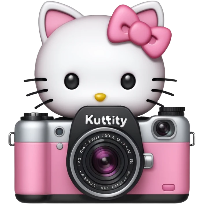 Hello kitty with a camera emoji