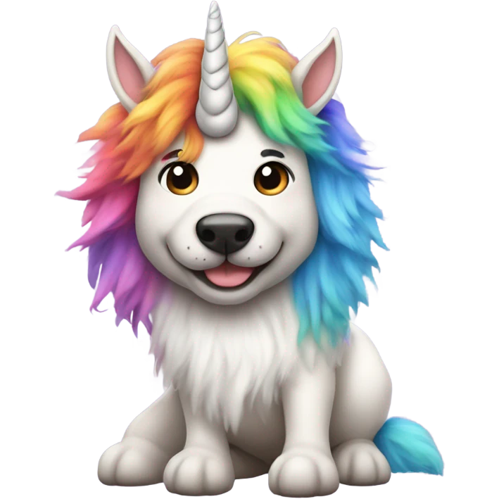Unicorn riding a dog emoji