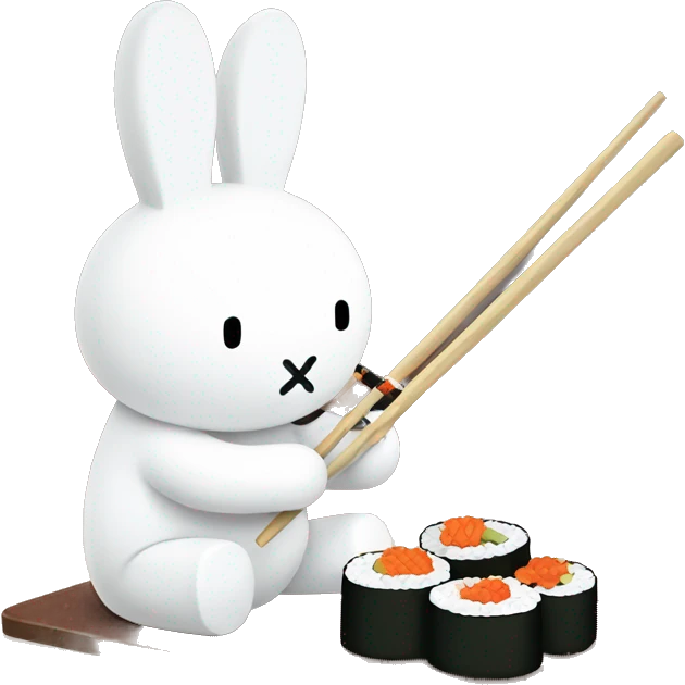 miffy eating sushi emoji