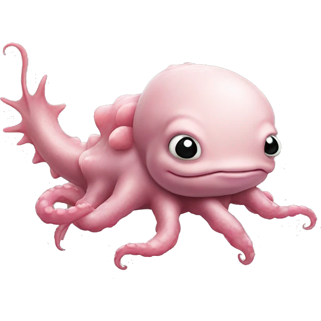 axolotl riding octopus emoji