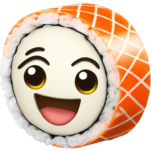 Happy sushi roll emoji
