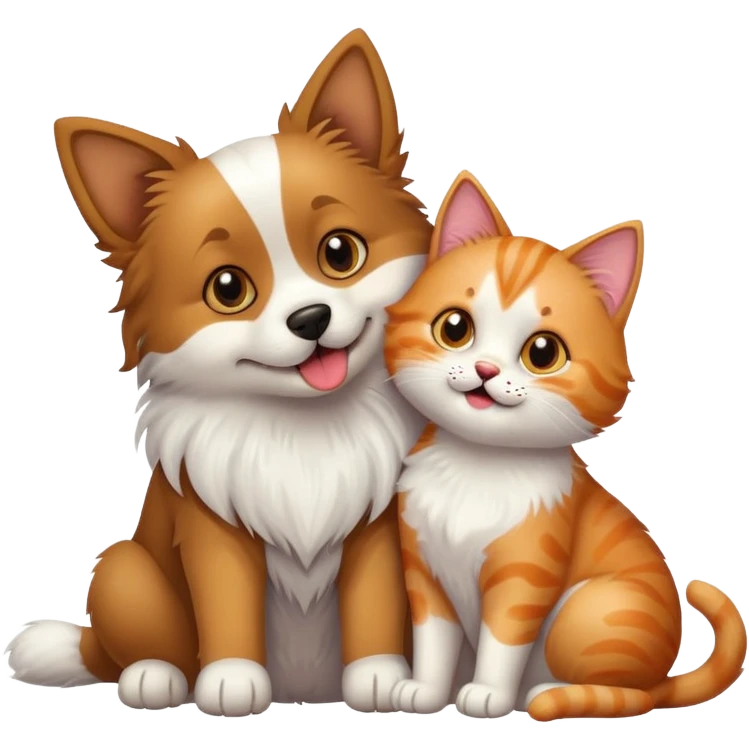 Dog with cat emoji