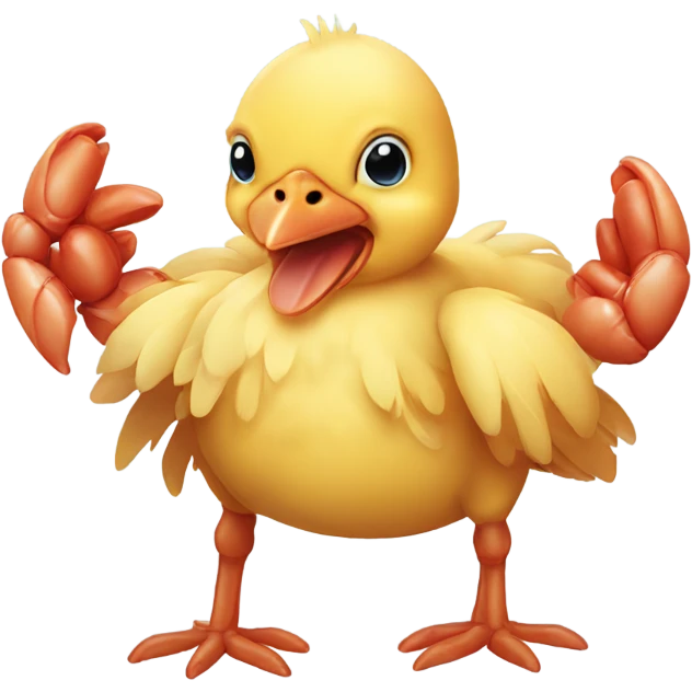 Baby chicken and sea crab friends  emoji
