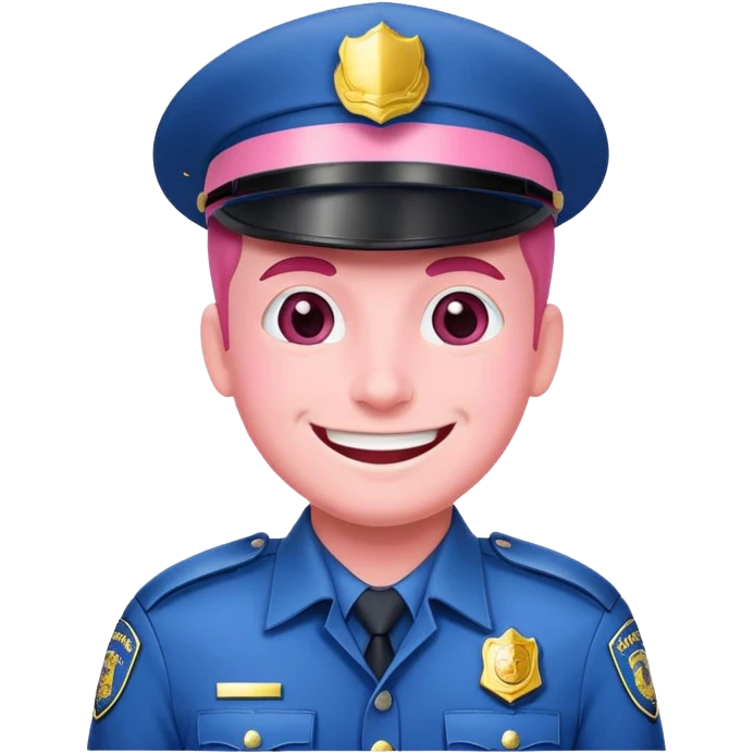 Pink policeman emoji