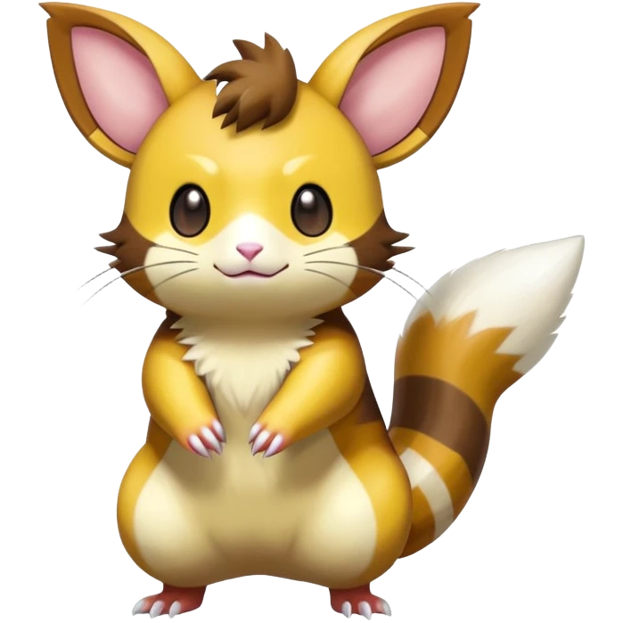 Shiny Furret-Raichu-Hybrid (Full body) emoji
