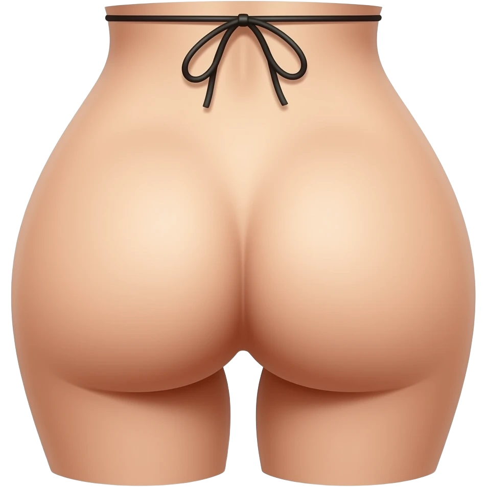 butt naked bottom emoji