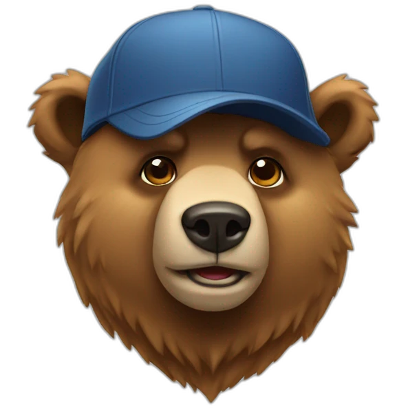 bear wearing a cap emoji