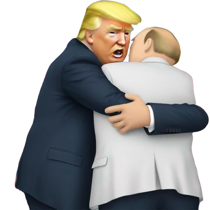 Trump hugging Putin  emoji