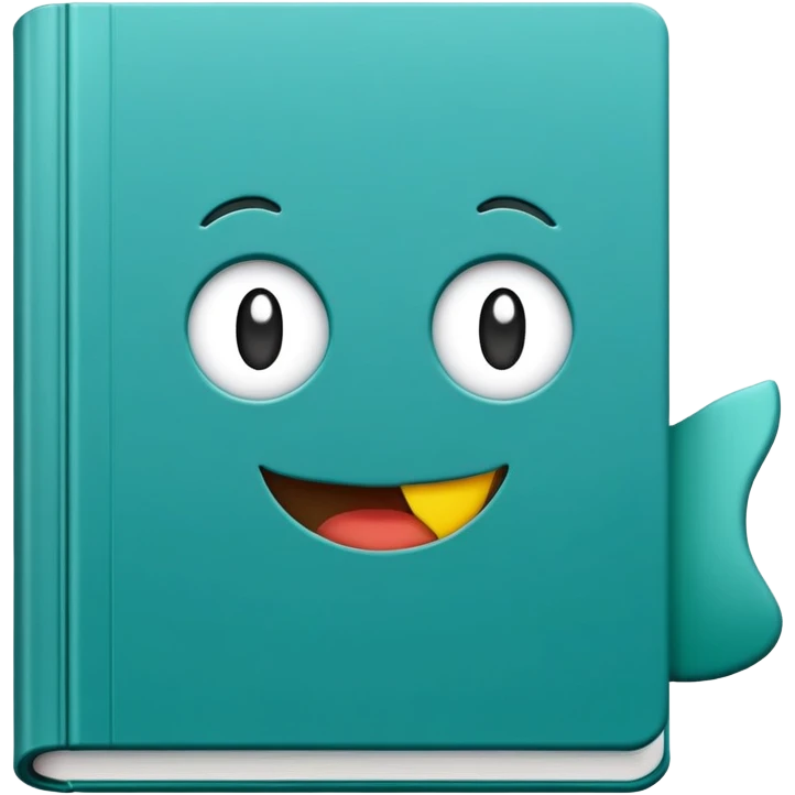 book with 008DA6 teal blue-green color cover emoji