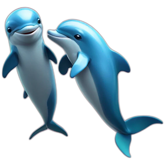 Dolphin love emoji