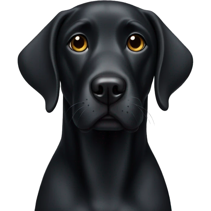 Black lab dog emoji