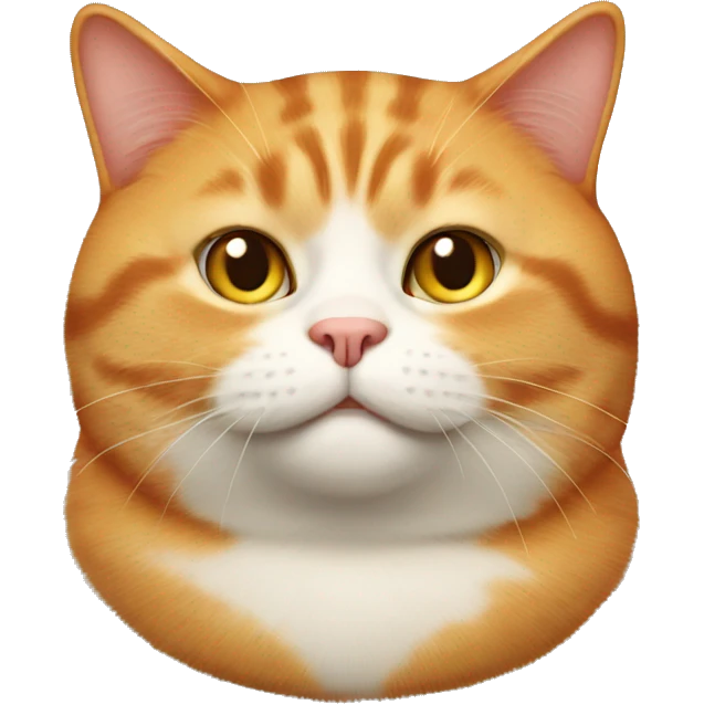 realistic fat ginger cat emoji