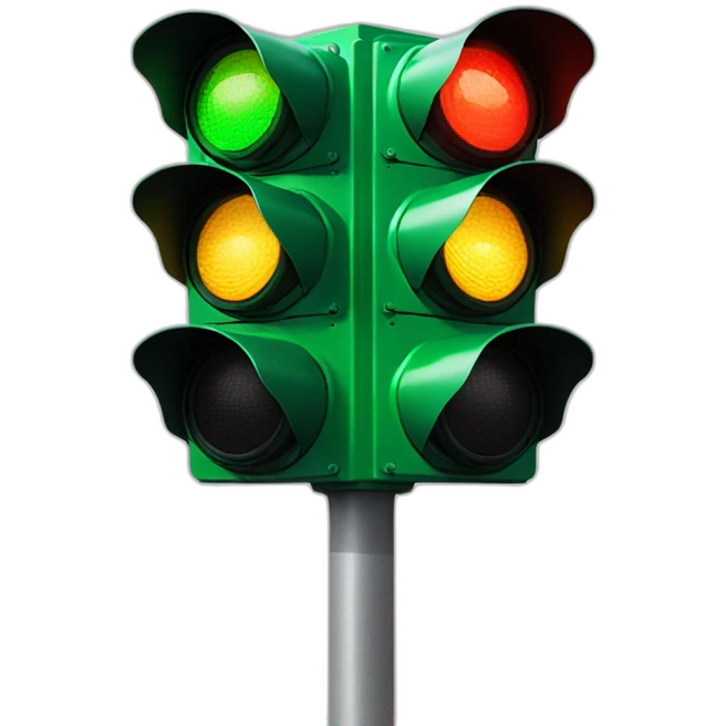 green traffic light emoji