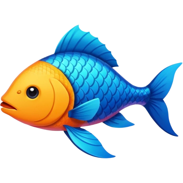 fish in ios style minimalistic emoji