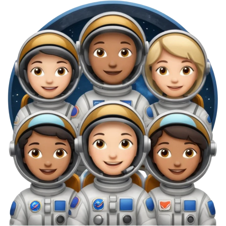 Space Station Crew, in space station emoji