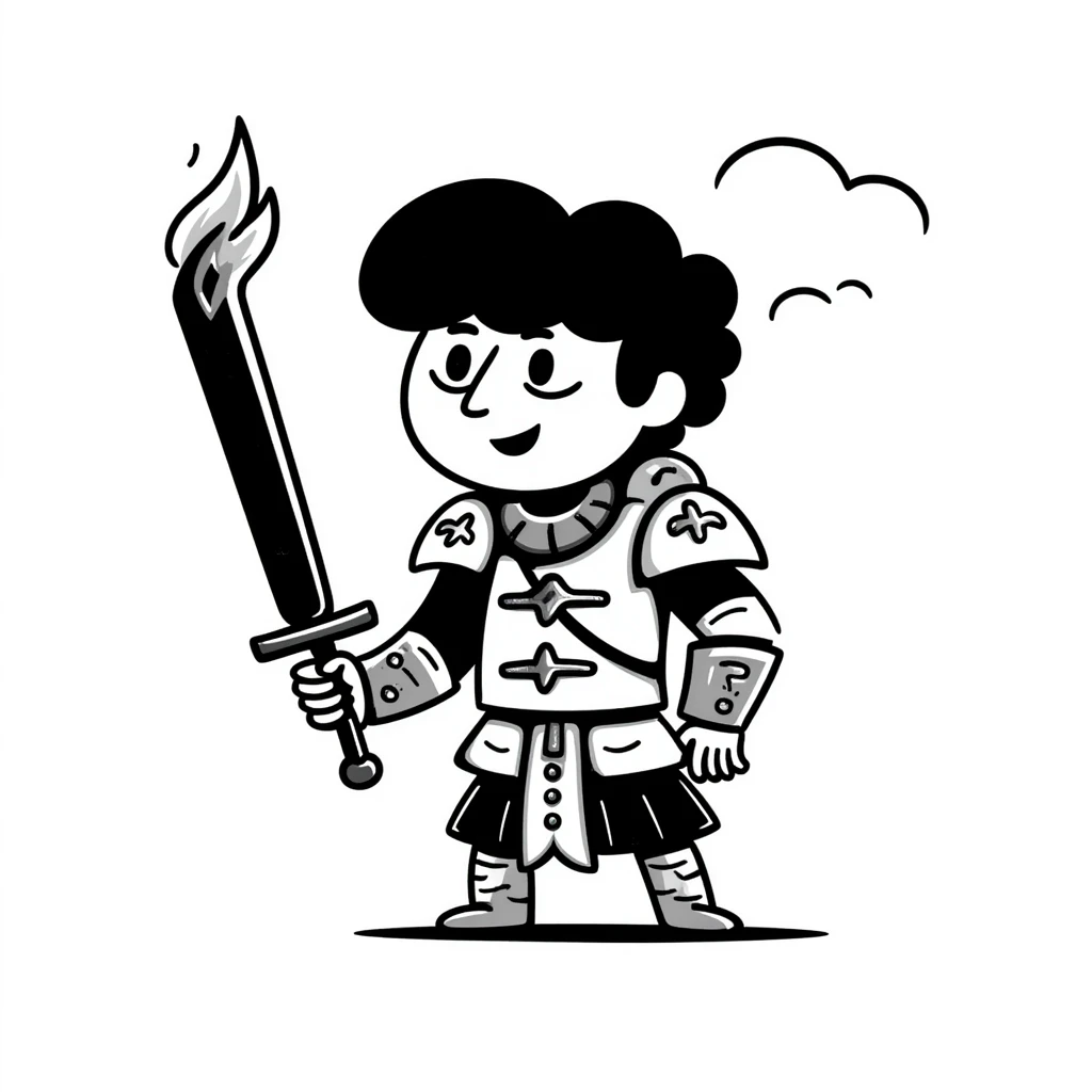 Emperor of Mankind from Warhammer 40K with golden armor and a large flaming sword emoji