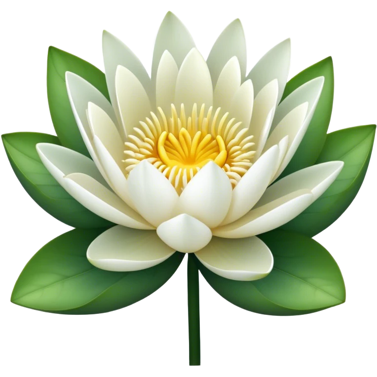single Water Lily, straight stem emoji