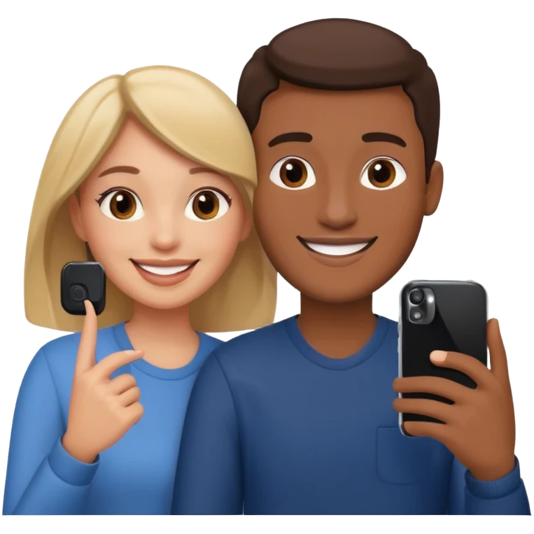 couple photo on the phone emoji