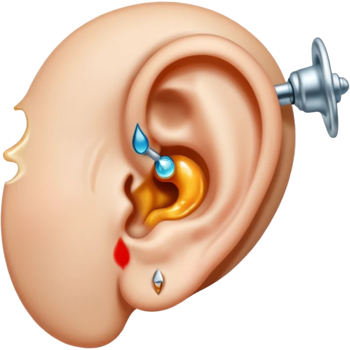 Ear with piercing emoji