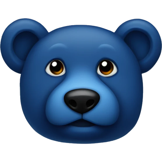 Dark blue teddy bear emoji