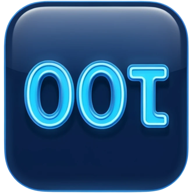 Blue neon words saying “Do It” one per line emoji