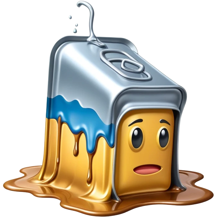 surreal dali style arty melting spam can landscape emoji