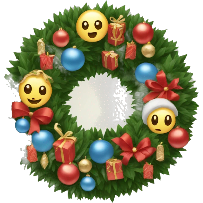 New Year's wreath emoji