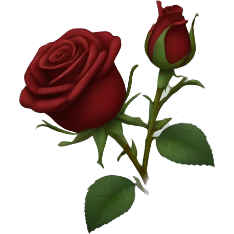Dark red rose emoji