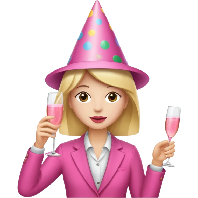 pink champagne cheers emoji