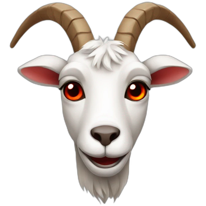 goat with red eyes emoji
