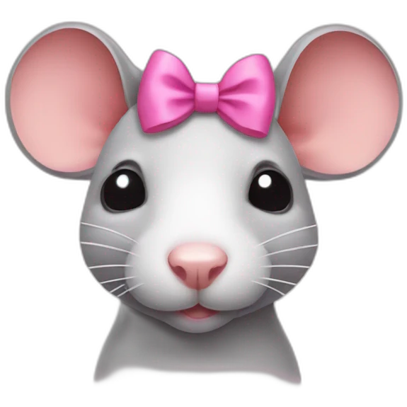 Rat with Pink Bow on Head emoji
