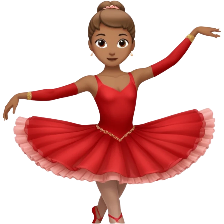 ballet with red outfit emoji