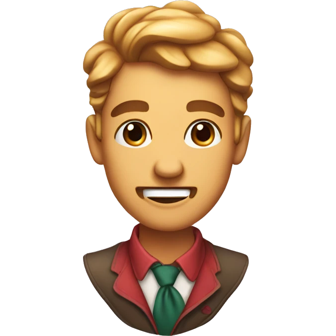 smirk man bite rose charming face emoji