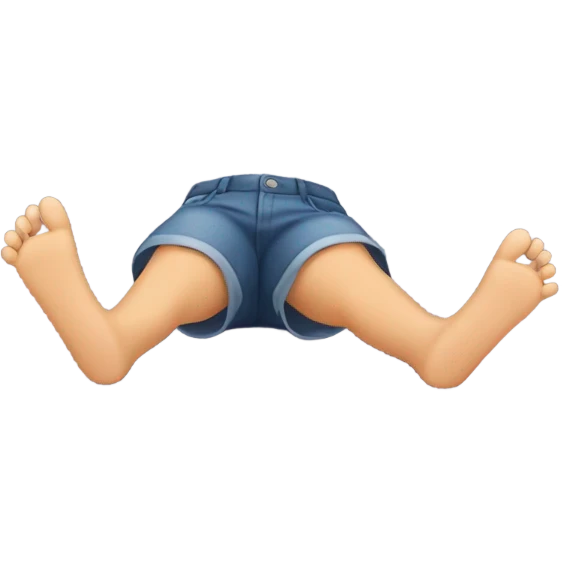 Laying on belly kicking feet  emoji