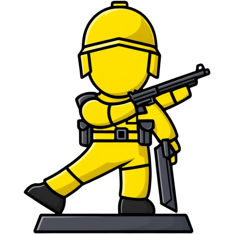 yellow plastic toy soldier emoji
