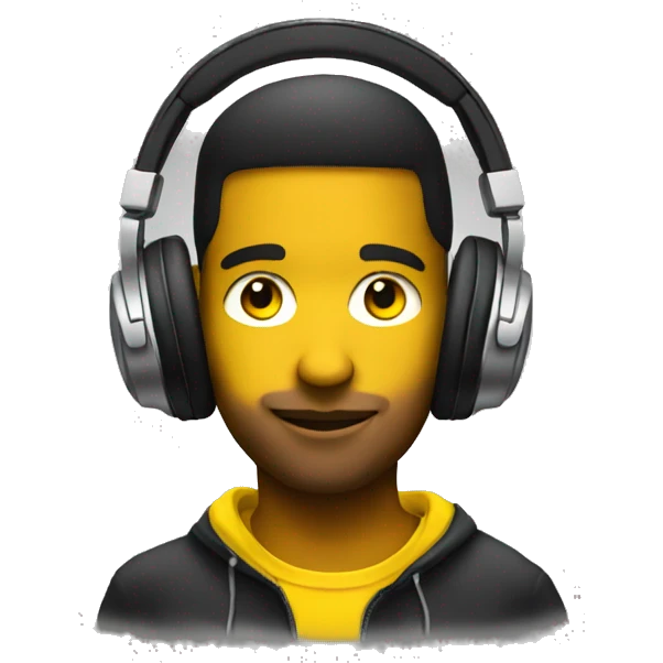 dj with yellow headphones emoji