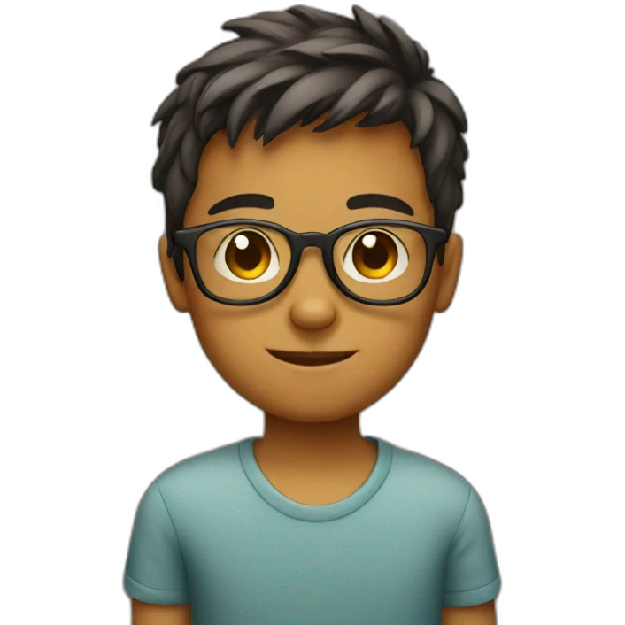 Boy in glasses emoji