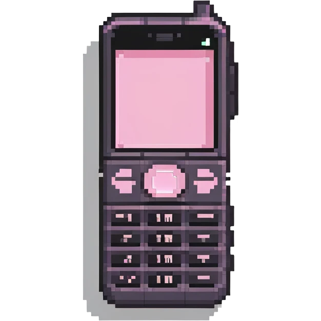 pink gothic flip phone emoji