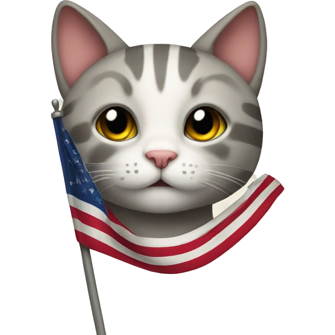 Cat with a flag emoji