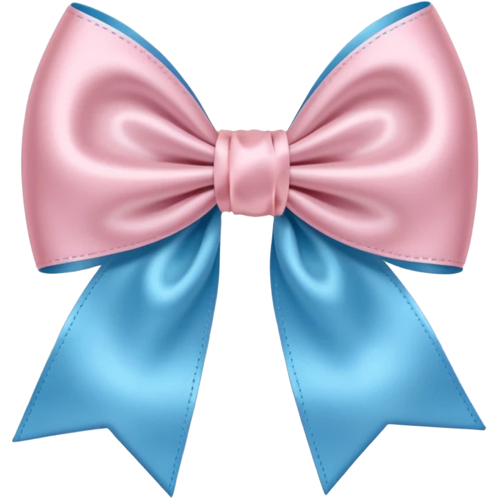 light pink and blue bow emoji